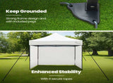 RED TRACK 3x3m Premium Pop Up Gazebo Marquee, Patented Steel Cable Canopy Support System, Wheeled V219-OTDGZWRT33WB