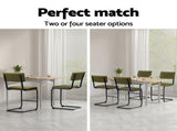 Artiss 2x Bar Stools Velvet Chairs Green BA-HY-005-GNX2