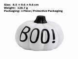 Halloween Resin Pumpkin Decoration Set with Spider Web Bat and Lettering Designs, Ins Style European V1341-ZY-RLSQAAM3-4-PIECECOMPLETESET