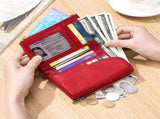 Unisex Pebble Leather, Short Genuine Leather Coin Card Holder, Women's Small Leather Bifold V1192-AZ-W-17660