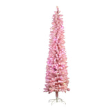 Christabelle LED Christmas Tree 1.8m Pink Candy Floss Pre-Lit Lights Multicolour Slim 112_OPCP6