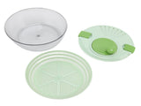 4L Vegetable Dryer PP Salad Spinner Multifunction Salad Drainer Bowl for Home Kitchen Green V1294-YM0717-3118220212211