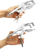 9" Locking Pliers, 4 Pack Metal Welding Clamp, Quick-lock Release for Easy Removal V1258-DP02-C-3303