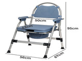 Levede Commode Chair Adjustable Bedside Seat Elderly Pregnant Disability Aid BATH1023-BL-AU