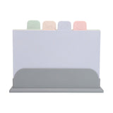 4pcs Color Coded Cutting Boards Set with Holder Double Sided Use Classified Plastic Chopping Board V1294-YM0706-3118230228911