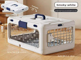 Foldable Pet Travel Carrier, PP Material with Reinforced Iron Mesh, Four Colors Available, Spacious V1232-ZDCWX-002