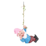 Gnome Figurine Resin Vivid Funny Realistic Climbing Gnome Statue for Home Garden Courtyard Blue V1294-YM0901-3111250053712