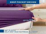 4 Piece Hotel Bamboo Cooling Sheet Set -Ultra Soft 2000TC Breathable Bed Sheets Set with 37 V1317-ZXW9-AUQ-4JT-ZI