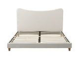 Artiss Double Bed Frame with Boucle Headboard, Beige, 300kg Capacity BFRAME-H-DORA-D-BG-ABC