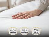 4pc 1000 Thread Count Cotton Rich King Bed Sheet Gift Pack CVC Microfibre Blend in White CVC-10KS-WH