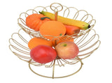 2 Tier Fruit Bowl Modern Nordic Design Geometric Detachable Gold Fruit Basket for Home Decoration V1294-YM0714-3118210368911