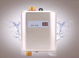 220V 3800W Mini Electric Tankless Instant Hot Water Heater Bathroom Kitchen Washing Golden V1294-YM0722-JYA02273-01