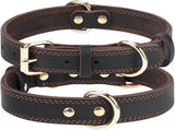 Genuine Leather Dog Collar for Large Dogs, Heavy Duty Thick Solid Power Breeds, Sturdy Adjustable V1259-DP01-A-4630