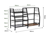 Everfit Golf Bag Storage Rack Golf Organizer Hold 1 Bags 4 Shelves GSR-A-1T-BK