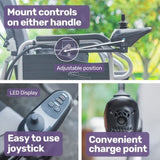 EQUIPMED Power Electric Wheelchair, XL Wide Bariatric Chair Seat, Long Range, Airline Approved, V219-HELWLCEQPKK5A