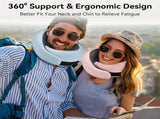 Travel Pillow, 100% Pure Memory Foam Neck Pillow for Airplanes, Comfortable Breathable Cover, Travel V1258-DP02-WO-1102