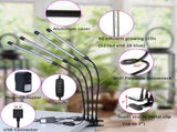 Plant Grow Light Indoor,4 Head LED Growing Lamp for Indoor Plants, 80W Full Spectrum Plant Lights V1370-AZ4-06039