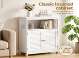 Artiss 2x Buffet Sideboard Cabinet Server Cupboard Kitchen Bathroom Storage IVOR FURNI-P-SIDE60-WHX2