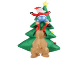 Dog Bite Old Man's Christmas Tree LED Growing Inflatable Christmas Tree for Outdoor Grden Yard AU V1294-YM3115220106313-0421