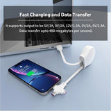 40Pack Retractable 3-in-1 Charging Cable, Fast Charging Travel Cable for iPhone, Samsung & Android, V1107-905-88204-WHT-40PACK
