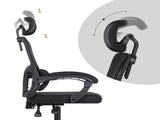 Ergonomic Reclining Office Chair - Lumbar Support, Adjustable Headrest VELTRA - BLACK V274-FT-OC-2656B-BK