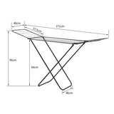 Large Double-Wing Floor-Standing Folding Clothes Drying Rack-Black V1161-109744