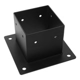 Carbon Steel Deck Post Anchor Bracket Black Finish for Porch Garden and Patio Use V1369-AZ3-W-18510