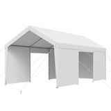 Carport Car Canopy 12x20FT Heavy Duty Car Shelter with Sidewalls Grey V952-FBSJSQCCKBS8JY3PV001V0