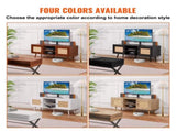Rattan TV Stand, Boho TV Cabinet for 55 inch TV, Mid Century Modern TV Stand, Rattan TV Console with V952-TBDSJ47INHSLM9XZQV0