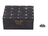 Treasure Props Storage Box with Password Lock Retro Wooden Storage Box for Home Living Room V1294-YM0523-3115210208511