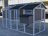 YES4PETS Grey XXL Chicken Coop Rabbit Guinea Pig Hutch Ferret Hen Cat Bird House V278-CC336-416-W-336-RUN417