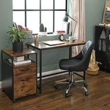 VASAGLE Computer Desk Rustic Brown and Black V227-9101101026310