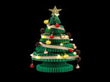 Jingle Jollys Paper Christmas Tree 62CM w/ Star Topper LEDs Xmas Decorations Kit Home Office Green PAPER-XMAS-TR-53-GN