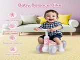 Pink Baby Balance Bike with LED Lights, 55x23x39cm, Suitable for Toddlers Aged 12-36 Months V178-59327