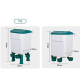 Chicken Feeder Water Food Treadle Poultry Feeding 12KG Large Capacity 11L V63-849551