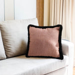 SOGA 50cm Mid-century Style Raised Embroidery Texture Edged Square Throw Pillow FRENCHCUSHION210