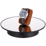 Motorized Rotating Display Stand, 7.9" Electric Rotary Holder with Mirror Glass Surface, Automatic V1369-AZ3-W-08899