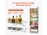 8-Tier Over the Door Pantry Organizer Hanging Storage Rack Adjustable V952-MGCCJ8CHS000V0LYTV0