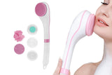 Rechargeable Body Brush Kit with Long Handle -Pink V1263-JX-6504-2
