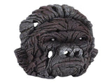 Gorilla Head Sculpture 6.3in Animal Head Figurine Resin Hollow Out Design Statue Decor for Living V1294-YM0706-3115230089011