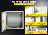 Steel Electrical Box 16'' x 12'' x 8'' Electrical Enclosure Box, Carbon Steel Hinged Junction Box, V952-DQXJSTCFS40X30X20V0