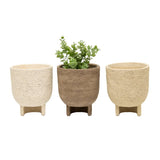 Set 3 Asst Curve Base Planters w Hole Plug 20cm V637-88759PLN