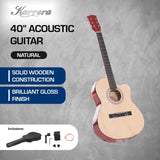 Karrera Acoustic Cutaway 40in Guitar - Natural ACG40-NAT