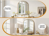 Embellir 86x50cm Arched Wall Mirror Vanity Makeup Home Decor MM-E-WALL-OVAL-GD-5086