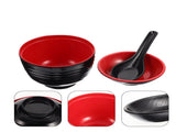 HOOWIFFY Traditional Japanese Miso Soup Bowl Set, Round Black Ceramic, 10x10x9.5cm, Perfect for V1189-WXFWAL-20260326-02408
