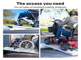 EQUIPMED 152cm Portable Folding Aluminium Access Ramp, 272kg Rated, for Wheelchair, Mobility V219-HELRMPEQ15KA