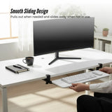 Tooleroo Computer Keyboard Tray Under Desk Clamp On Pull Out 65cm - White V238-SUPDZ-42441622356048
