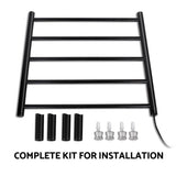 Devanti Electric Heated Towel Rail Rack 5 Bars Wall Mounted Clothes Dry Warmer TW-C-WALL-5-BK