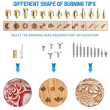 121pcs Wood Burning Tools kit with Gloves,Wood Burning Tool Set with Adjustable Temperature V1369-AZ3-W-22251