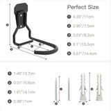 4 Pack Bike Hooks, Iron Hanger Holders, Heavy Duty L-Shaped Storage Wall Mount, Practical Vertical V1188-MS-227-1845